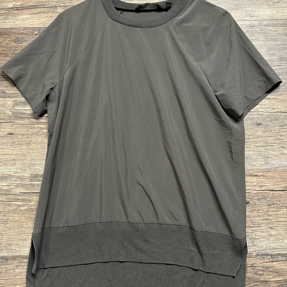 Athleta Brown Boxy Short Sleeve Tee